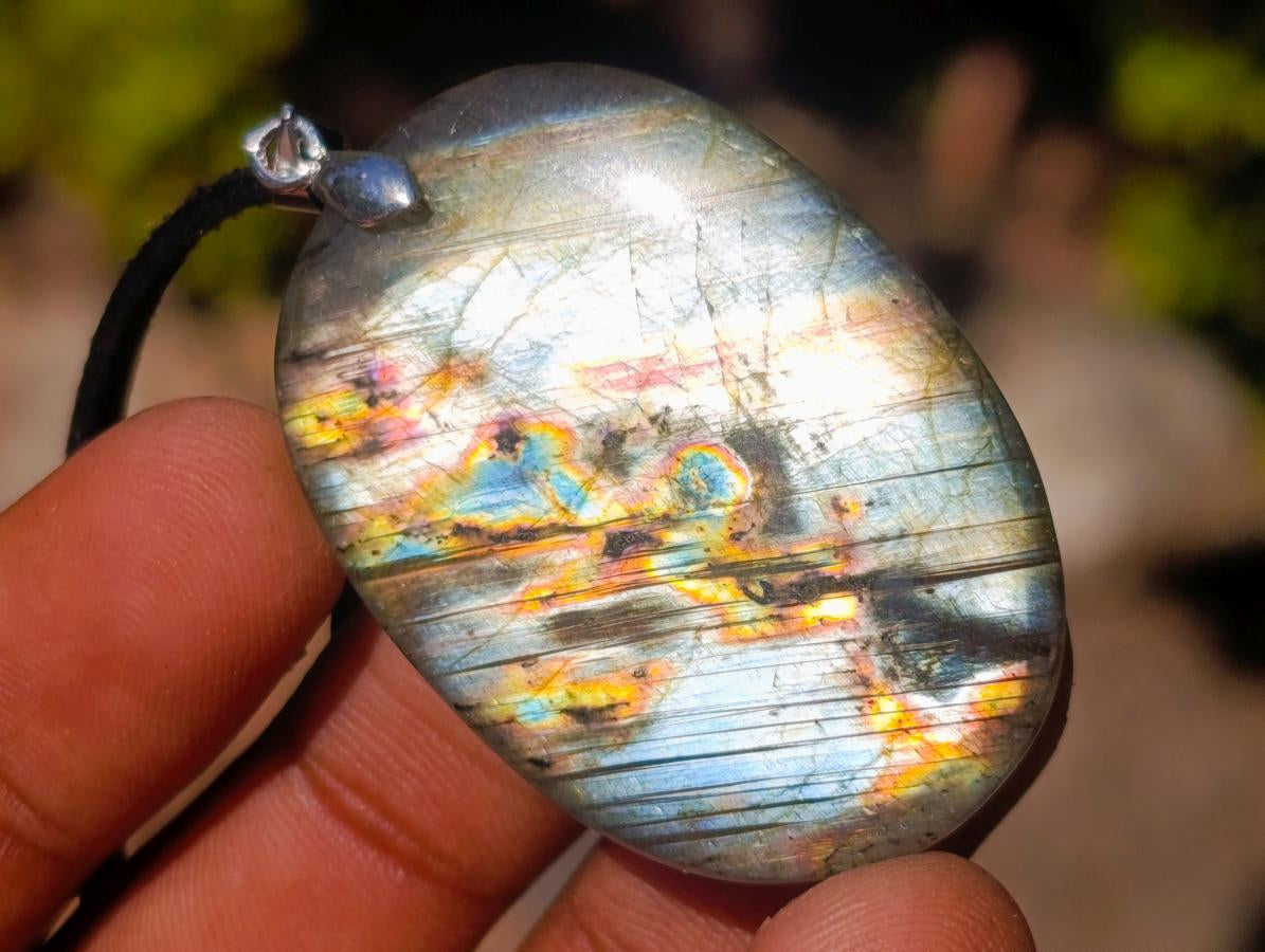 Hand Made Labradorite Necklaces x 12 From Madagascar - Toprock Gemstones and Minerals 