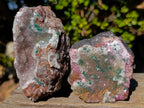 Natural Salrose Cobaltoan Dolomite Specimens with Malachite and Drusy Dolomite x 3 From Kakanda, Congo - Toprock Gemstones and Minerals 