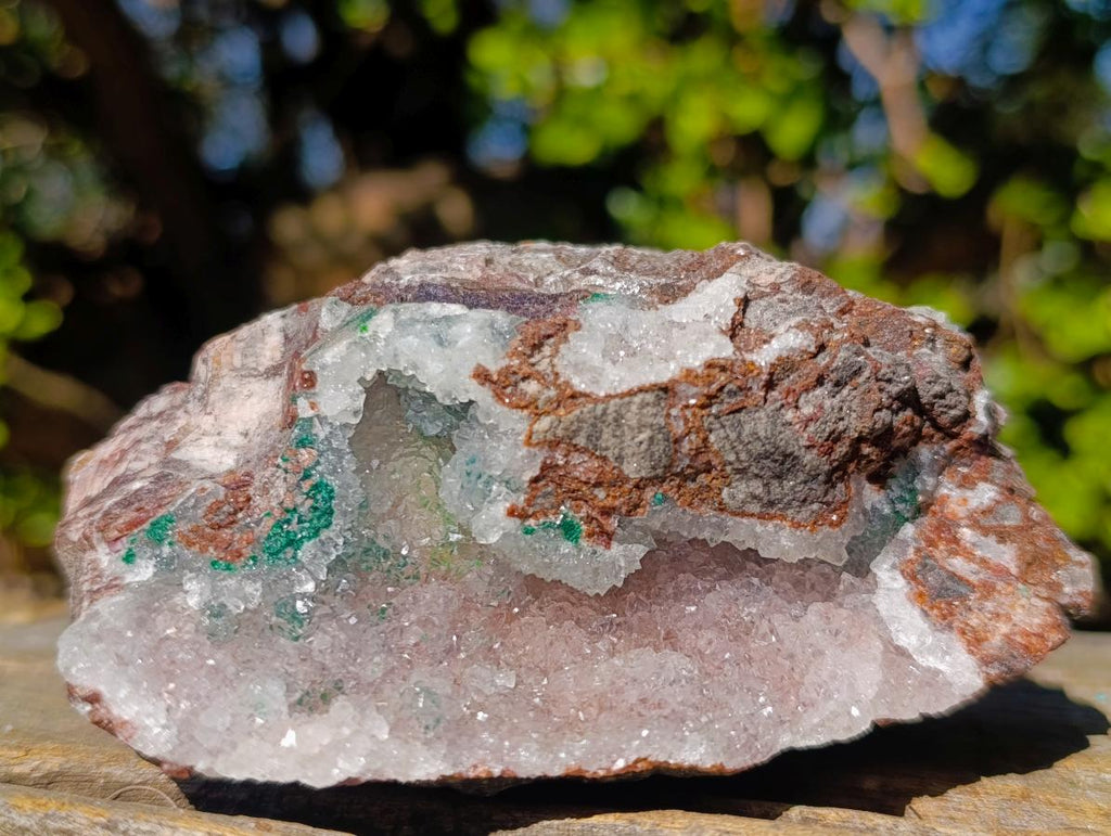 Natural Salrose Cobaltoan Dolomite Specimens with Malachite and Drusy Dolomite x 3 From Kakanda, Congo - Toprock Gemstones and Minerals 