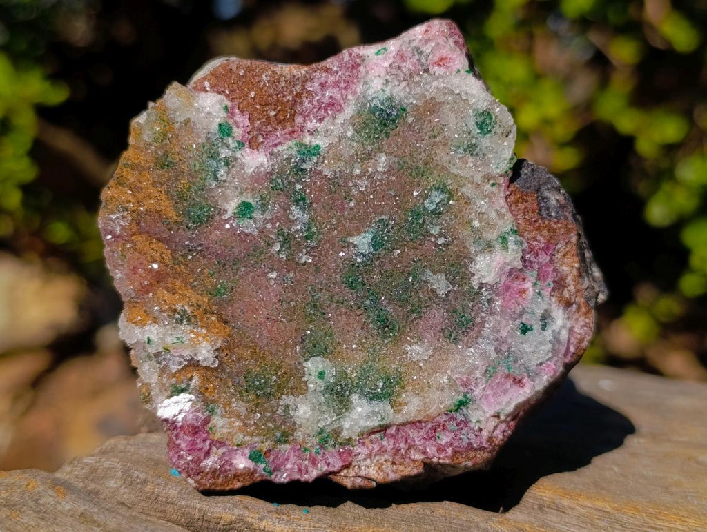Natural Salrose Cobaltoan Dolomite Specimens with Malachite and Drusy Dolomite x 3 From Kakanda, Congo - Toprock Gemstones and Minerals 