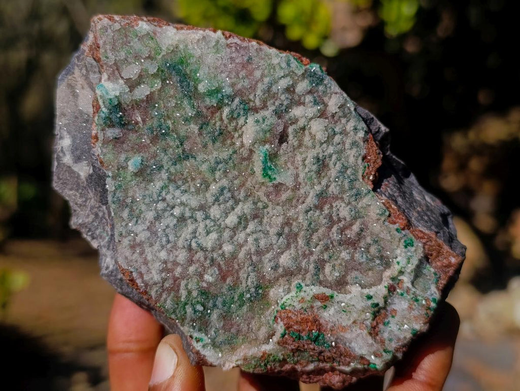 Natural Salrose Cobaltoan Dolomite Specimens with Malachite and Drusy Dolomite x 3 From Kakanda, Congo - Toprock Gemstones and Minerals 