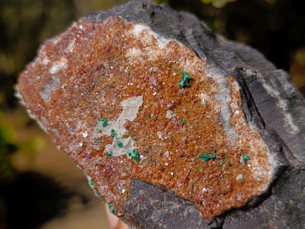 Natural Salrose Cobaltoan Dolomite Specimens with Malachite and Drusy Dolomite x 3 From Kakanda, Congo - Toprock Gemstones and Minerals 
