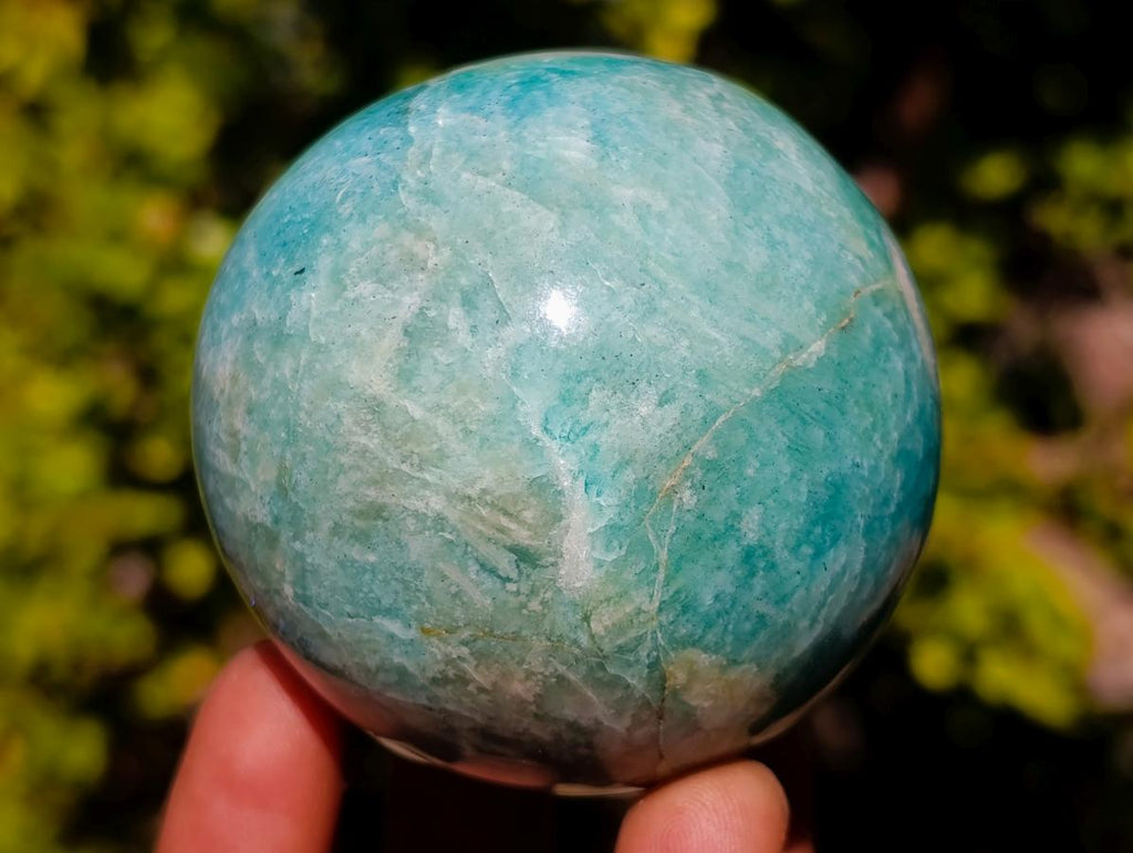 Polished Amazonite Spheres x 3 From Madagascar - Toprock Gemstones and Minerals 