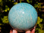 Polished Amazonite Spheres x 3 From Madagascar - Toprock Gemstones and Minerals 
