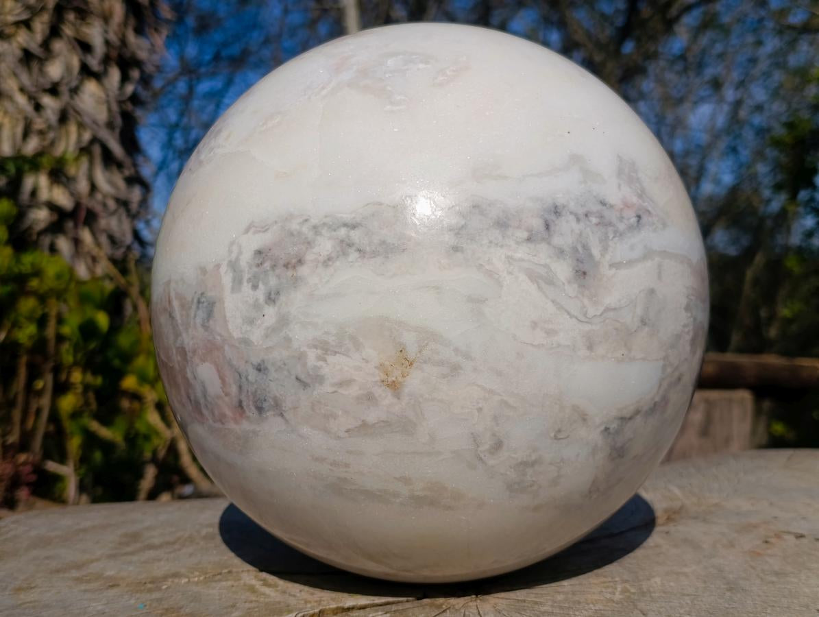 Polished XXL White Marble x 1 From Rustenburg, South Africa - Toprock Gemstones and Minerals 