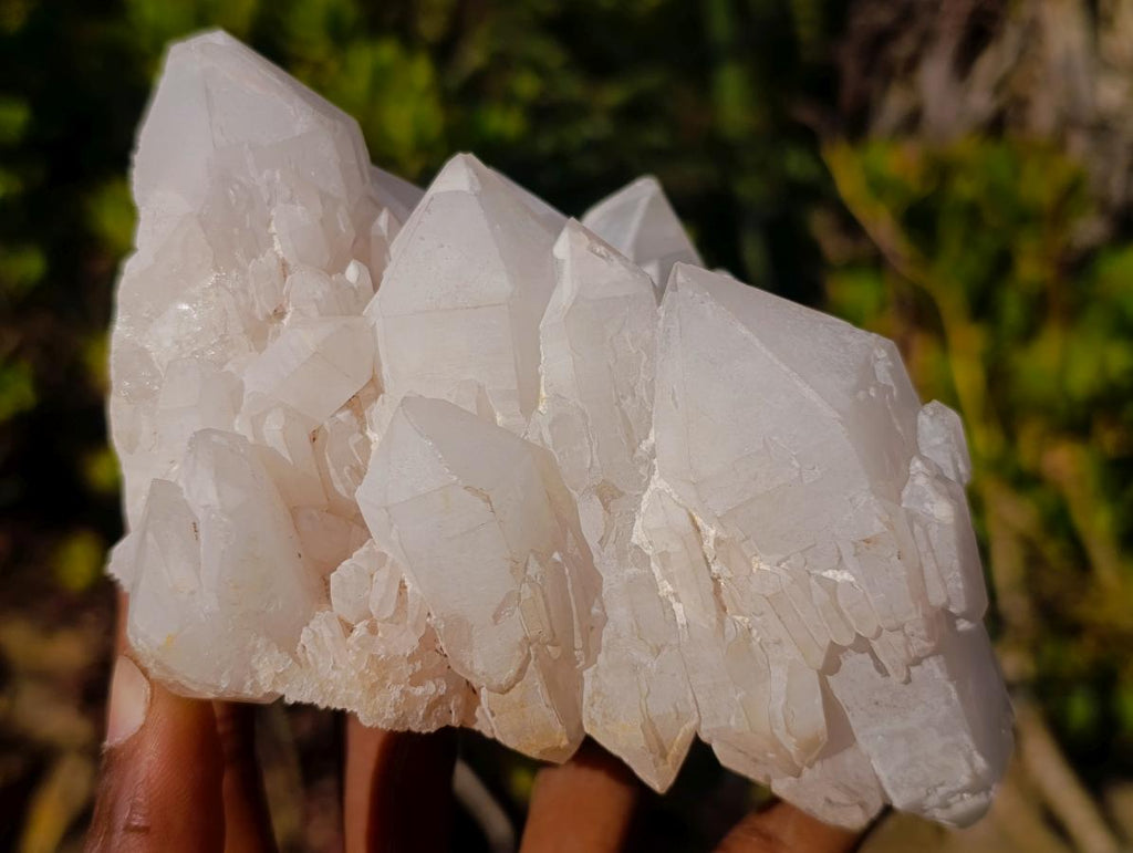 Natural Cascading "Anananas" Candle Quartz Clusters x 3 From Antsirabe, Madagascar - Toprock Gemstones and Minerals 