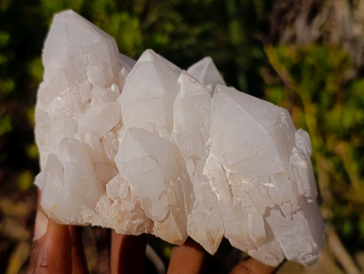 Natural Cascading "Anananas" Candle Quartz Clusters x 3 From Antsirabe, Madagascar - Toprock Gemstones and Minerals 