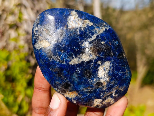 Polished Dumortierite Standing Display Pieces x 6 From Madagascar - Toprock Gemstones and Minerals 