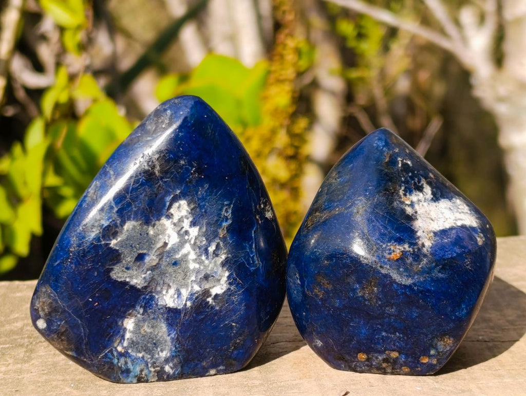 Polished Dumortierite Standing Display Pieces x 6 From Madagascar - Toprock Gemstones and Minerals 