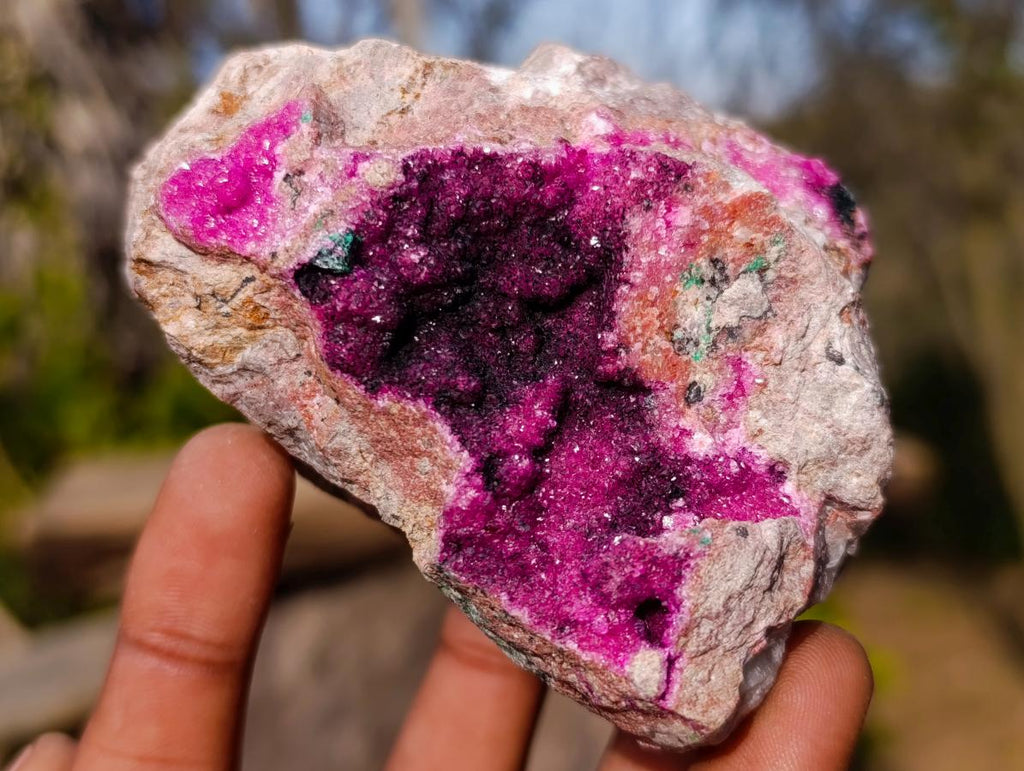 Natural Salrose Cobaltoan Dolomite Specimens with Heterogenite x 6 From Kakanda, Congo - Toprock Gemstones and Minerals 