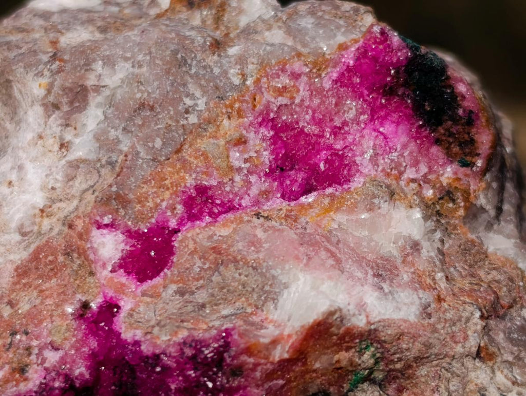 Natural Salrose Cobaltoan Dolomite Specimens with Heterogenite x 6 From Kakanda, Congo - Toprock Gemstones and Minerals 