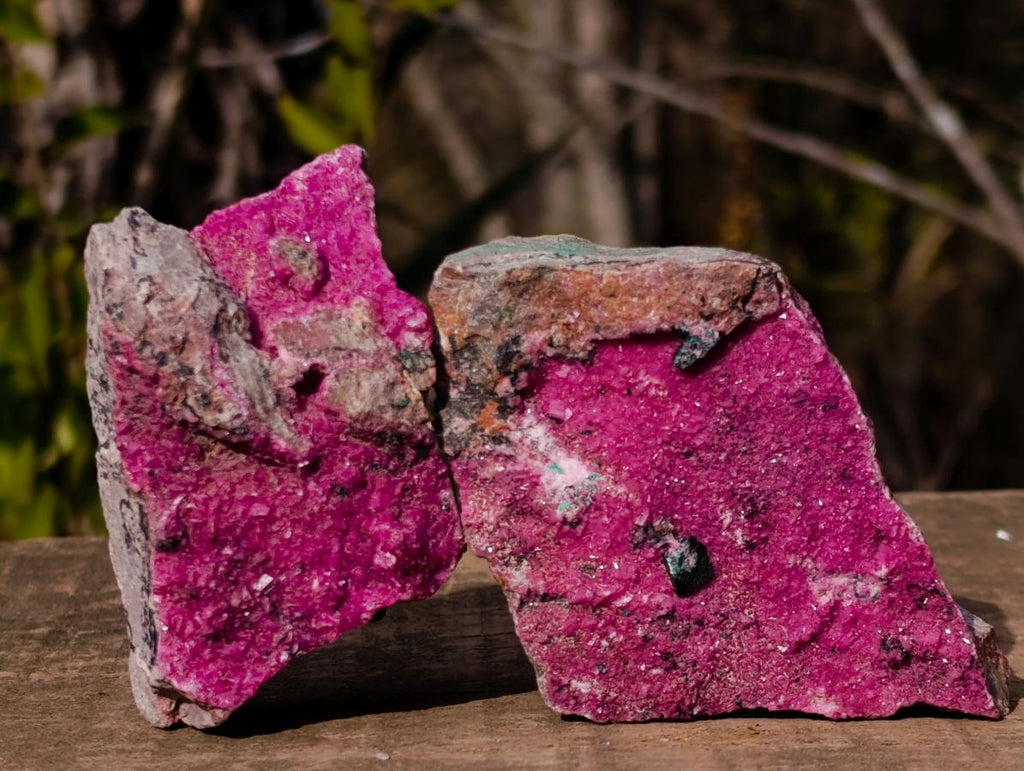 Natural Salrose Cobaltoan Dolomite Specimens with Heterogenite x 6 From Kakanda, Congo - Toprock Gemstones and Minerals 
