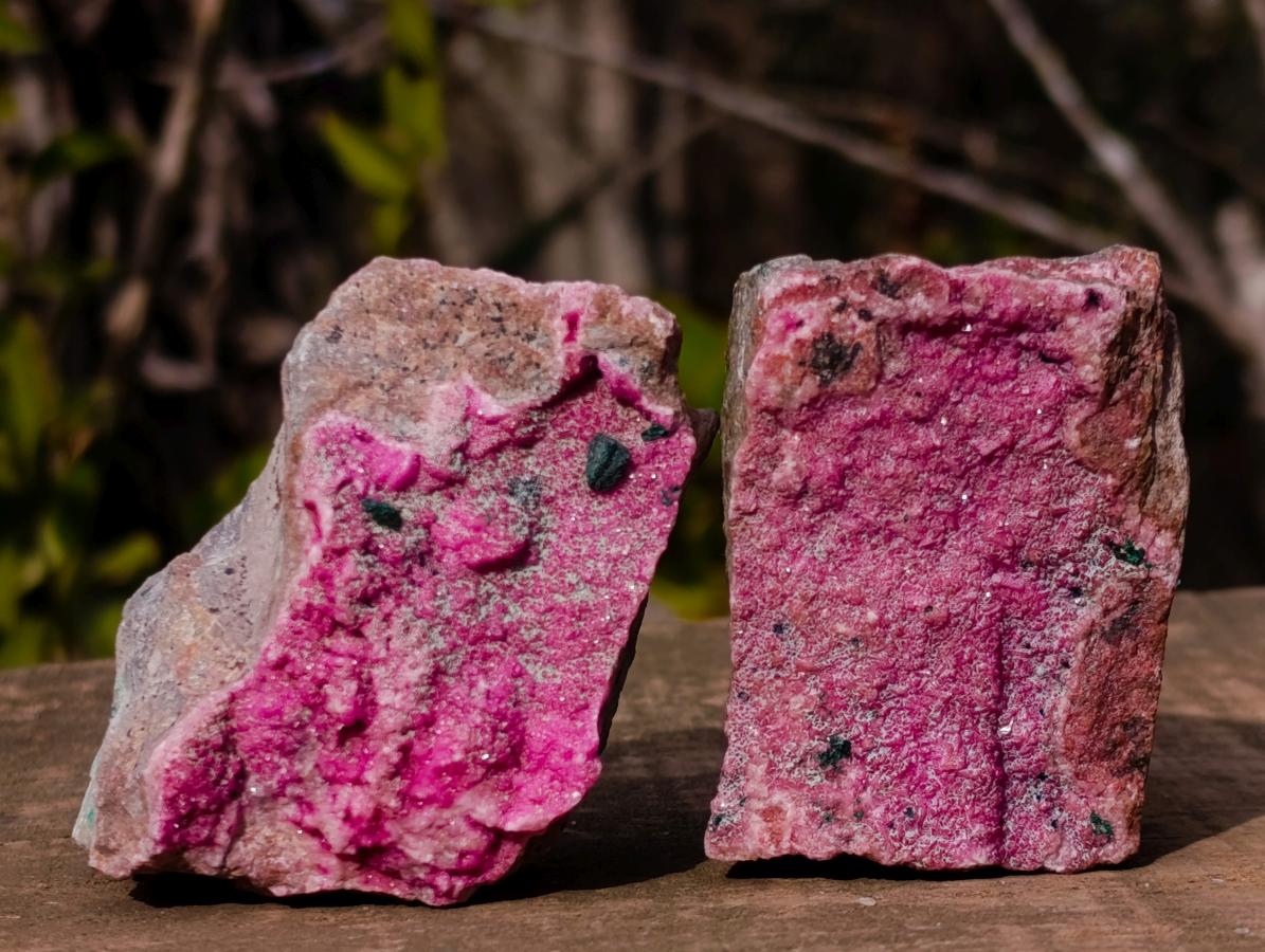 Natural Salrose Cobaltoan Dolomite Specimens with Heterogenite x 6 From Kakanda, Congo - Toprock Gemstones and Minerals 