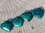 Polished Small Flower Banded Malachite Hearts x 20 From Congo - Toprock Gemstones and Minerals 