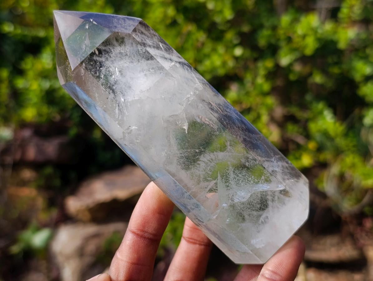 Polished and Natural Quartz Display Crystals x 3 From Madagascar - Toprock Gemstones and Minerals 