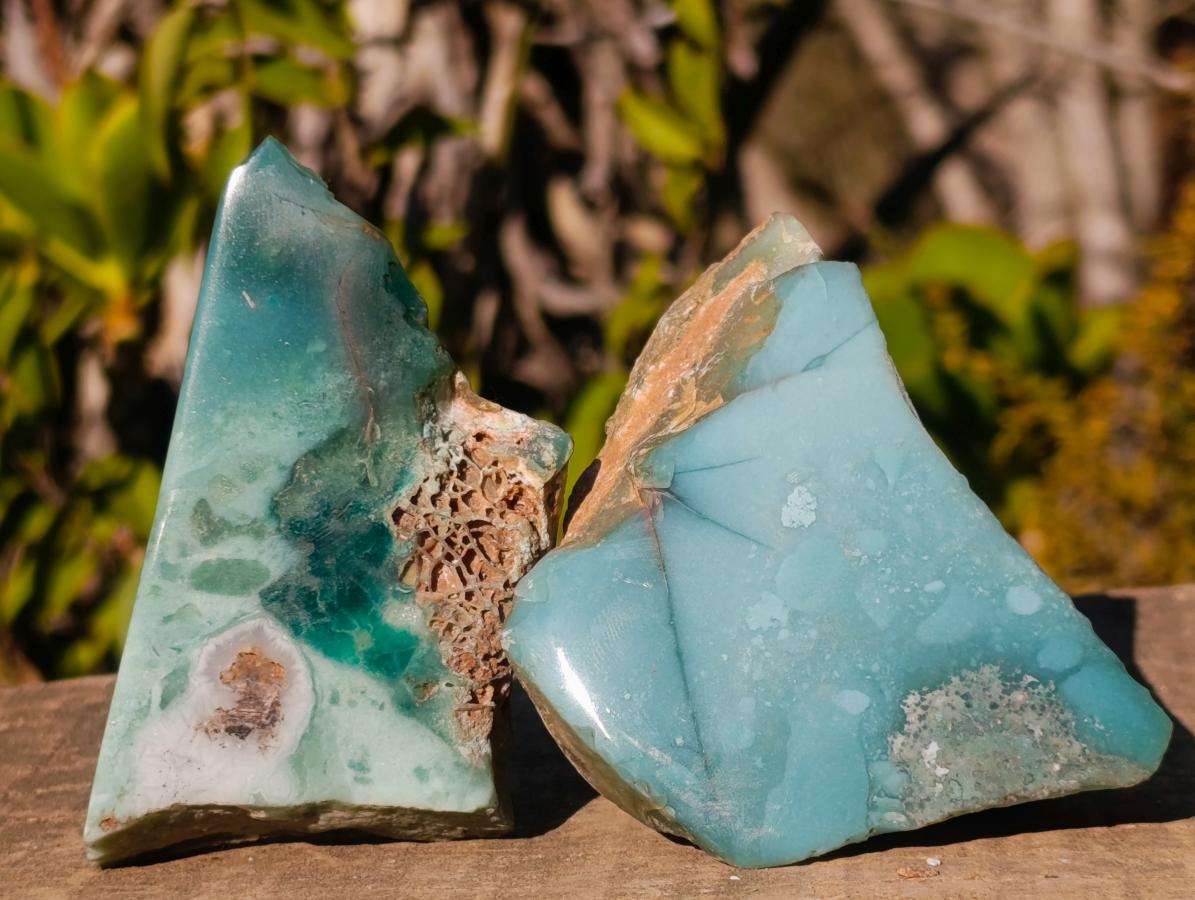 Polished One Side Mtorolite Chrysoprase Plates x 12 From Mutorashanga, Zimbabwe - Toprock Gemstones and Minerals 