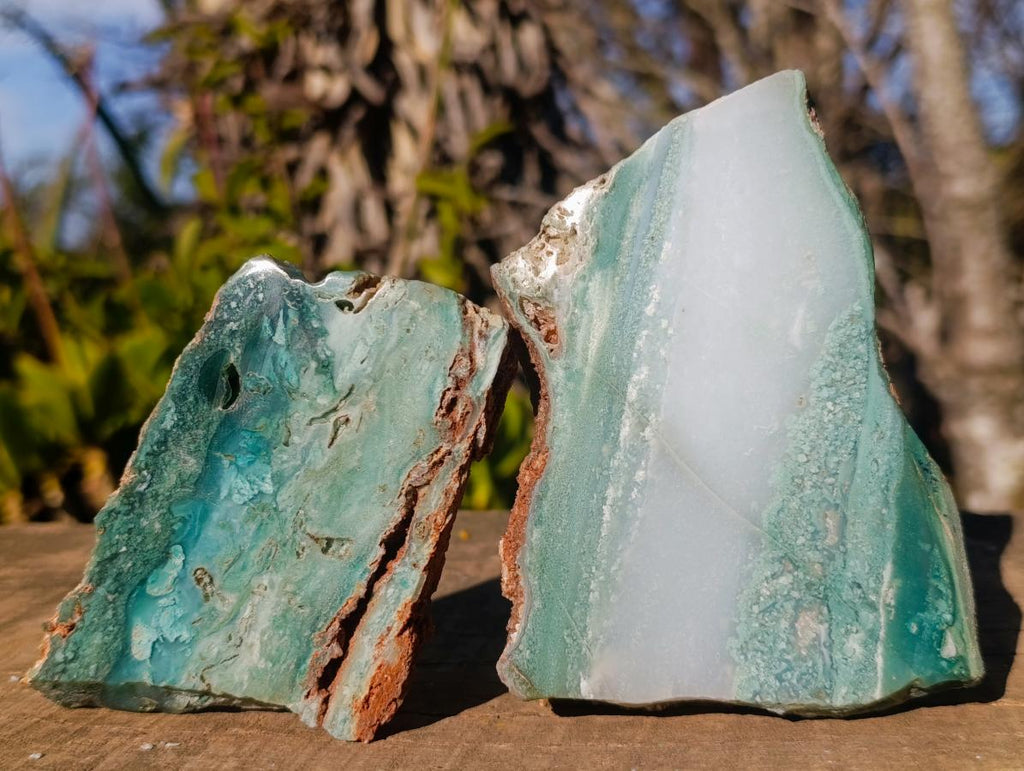 Polished One Side Mtorolite Chrysoprase Plates x 12 From Mutorashanga, Zimbabwe - Toprock Gemstones and Minerals 