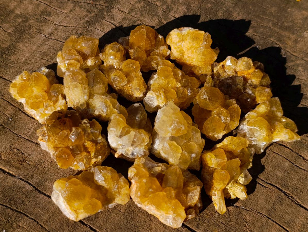 Natural Golden Limonite Quartz Clusters x 70  From Solwezi, Zambia - Toprock Gemstones and Minerals 
