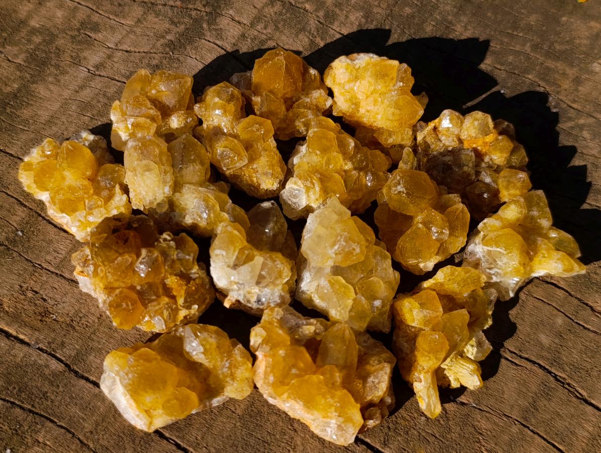 Natural Golden Limonite Quartz Clusters x 70  From Solwezi, Zambia - Toprock Gemstones and Minerals 