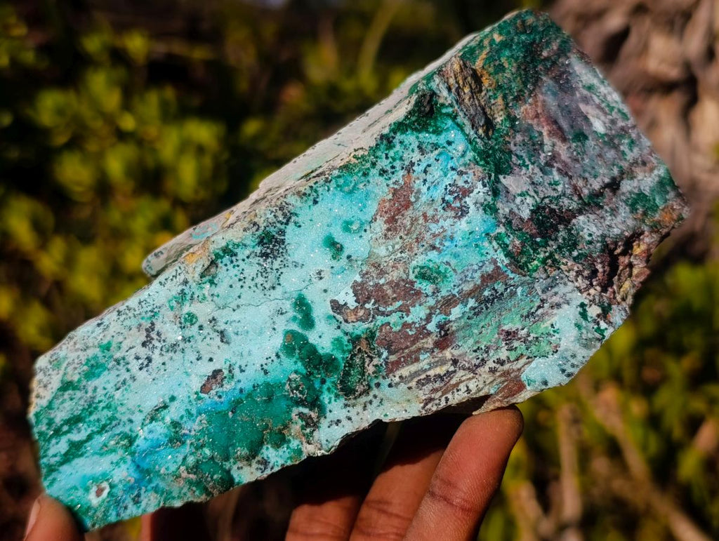 Natural Drusy Dolomite Coated Chrysocolla with Malachite Crystals x 2 From Lupoto Mine, Congo - Toprock Gemstones and Minerals 