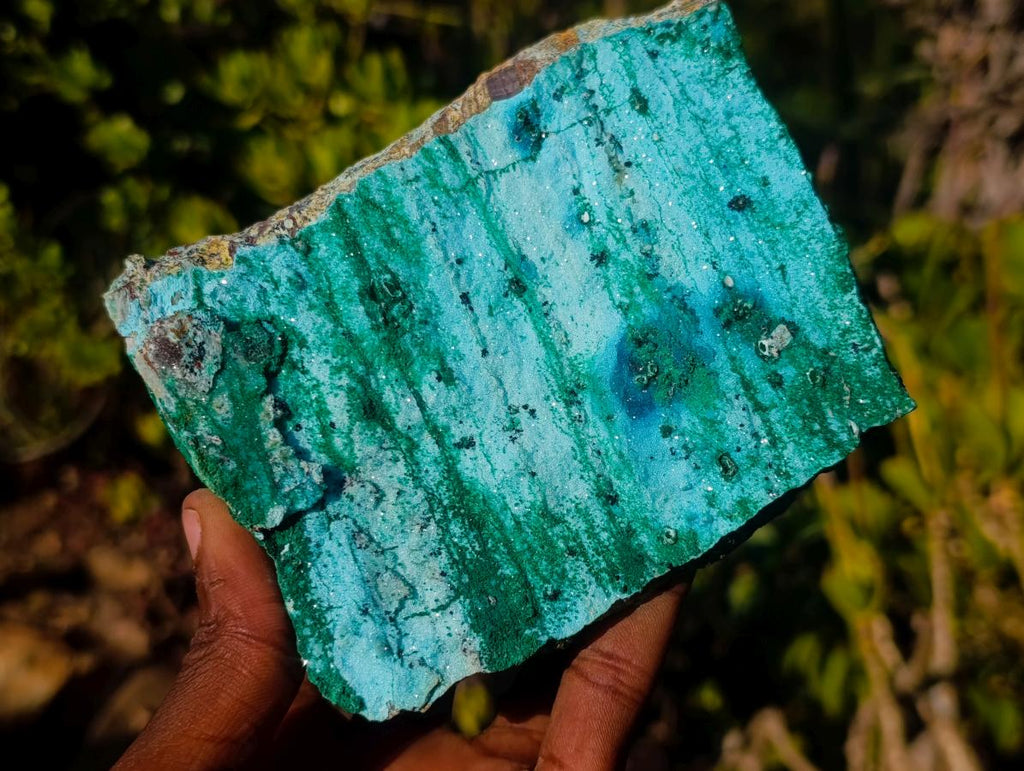 Natural Drusy Dolomite Coated Chrysocolla with Malachite Crystals x 2 From Lupoto Mine, Congo - Toprock Gemstones and Minerals 