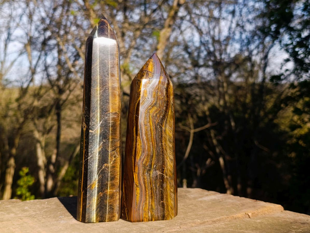 Polished Banded Tiger Iron Display Crystals x 2 From South Africa - Toprock Gemstones and Minerals 