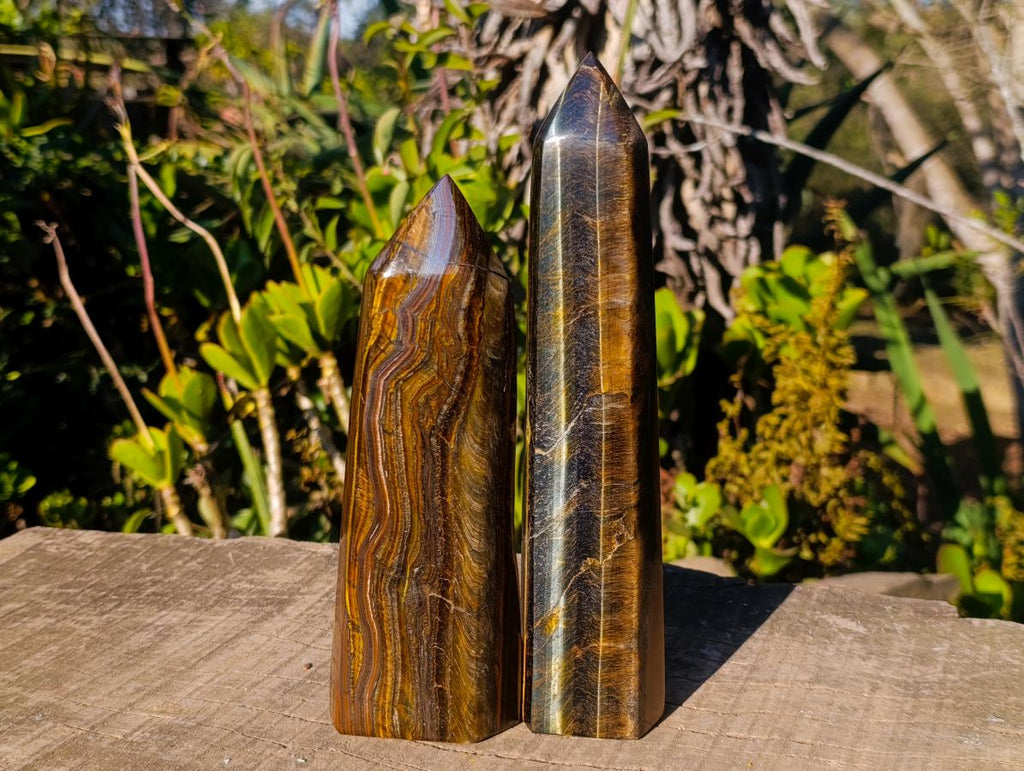 Polished Banded Tiger Iron Display Crystals x 2 From South Africa - Toprock Gemstones and Minerals 