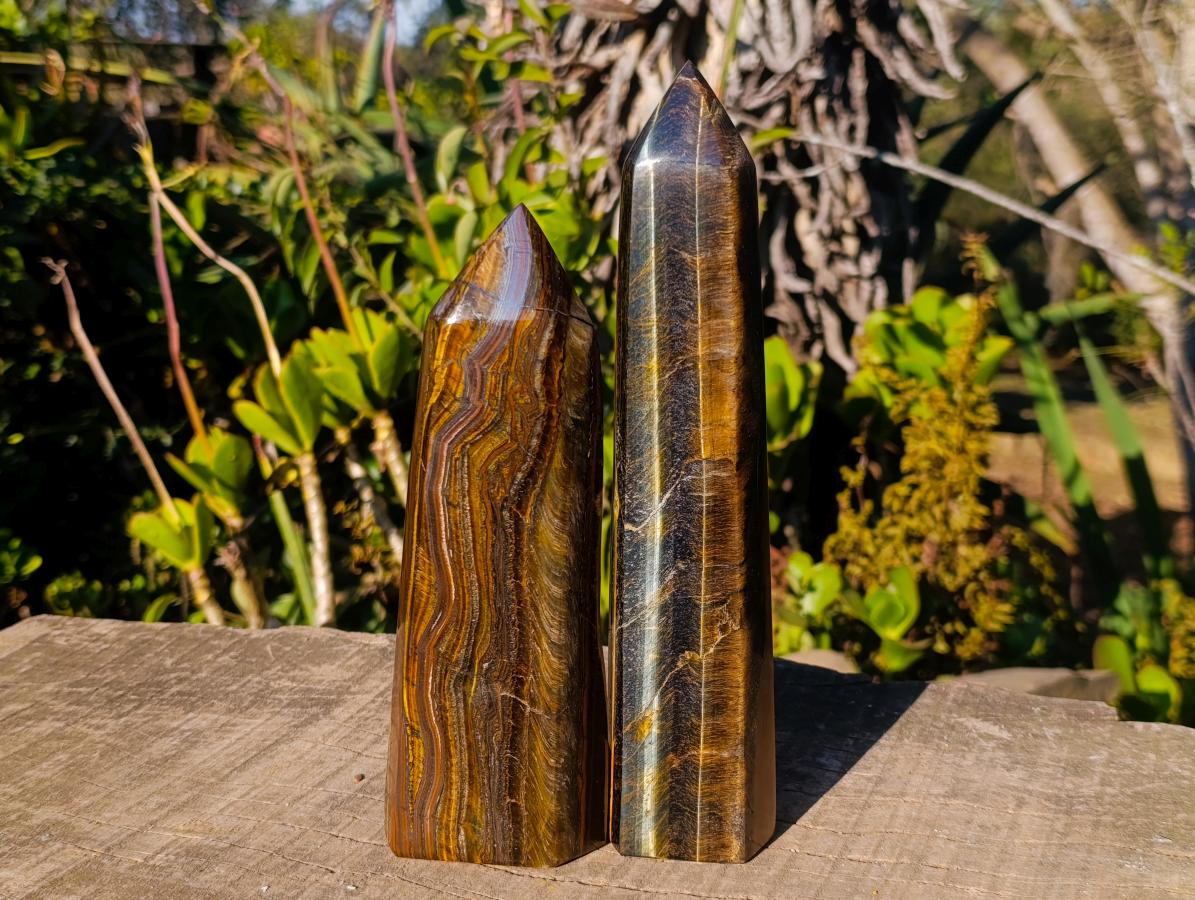 Polished Banded Tiger Iron Display Crystals x 2 From South Africa - Toprock Gemstones and Minerals 