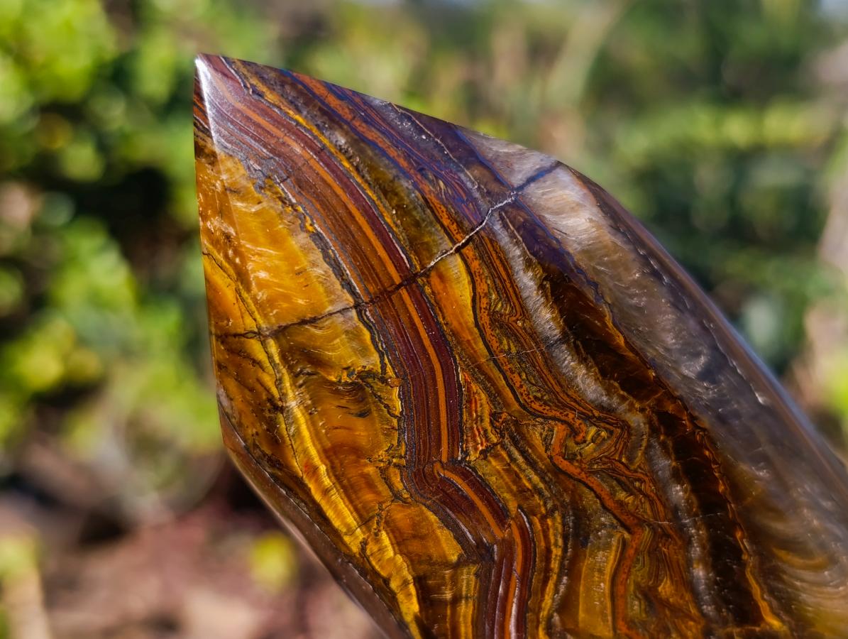 Polished Banded Tiger Iron Display Crystals x 2 From South Africa - Toprock Gemstones and Minerals 