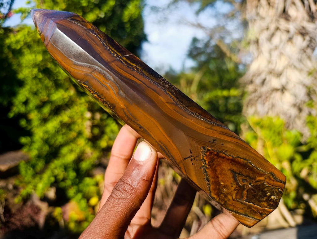 Polished Banded Tiger Iron Display Crystals x 2 From South Africa - Toprock Gemstones and Minerals 