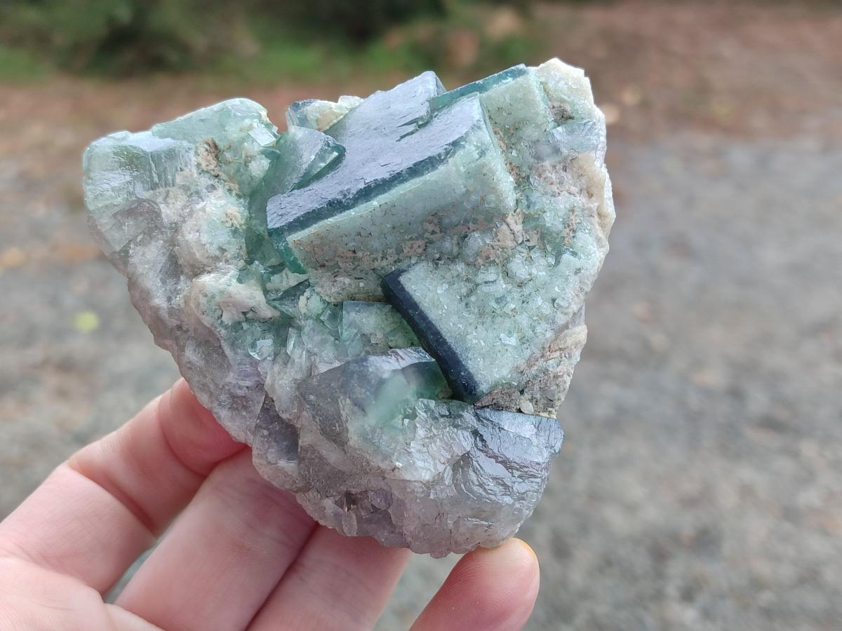 Natural Green Cubic Fluorite Specimens x 6 From Mandrosonoro, Madagascar