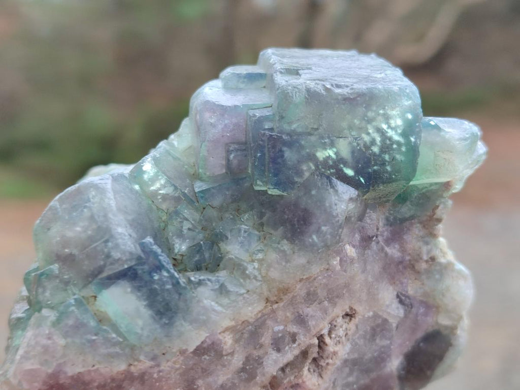 Natural Green Cubic Fluorite Specimens x 6 From Mandrosonoro, Madagascar