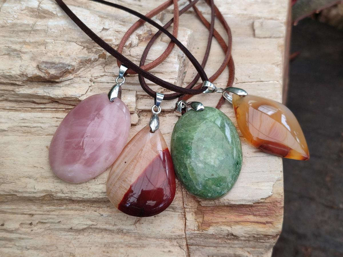 Hand Made Mixed Multi Mineral Necklaces x 12 From Madagascar