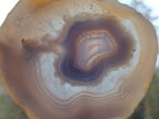 Polished Banded Agate Slices with Natural Edging x 6 From Madagascar