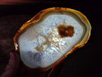 Polished Banded Agate Slices with Natural Edging x 6 From Madagascar