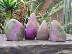Polished Stichtite Standing Display Pieces x 4 From Barberton, South Africa - Toprock Gemstones and Minerals 