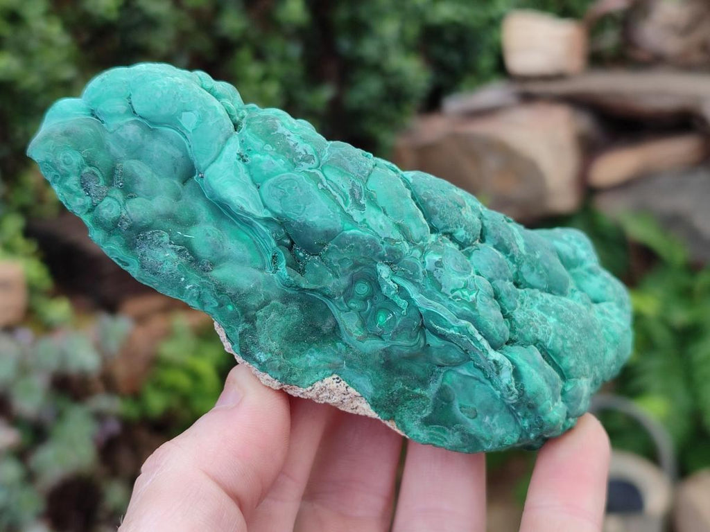 Natural Botryoidal Malachite Specimens x 2 From Congo - Toprock Gemstones and Minerals 