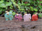 Hand Made Mini Mixed Multi Mineral Elephant Necklaces x 23 From Madagascar - Toprock Gemstones and Minerals 
