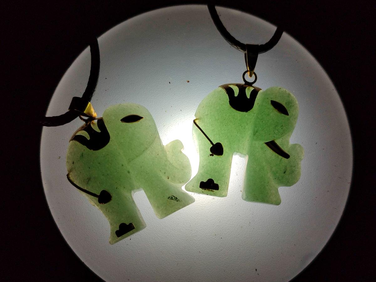 Hand Made Mini Mixed Multi Mineral Elephant Necklaces x 23 From Madagascar - Toprock Gemstones and Minerals 