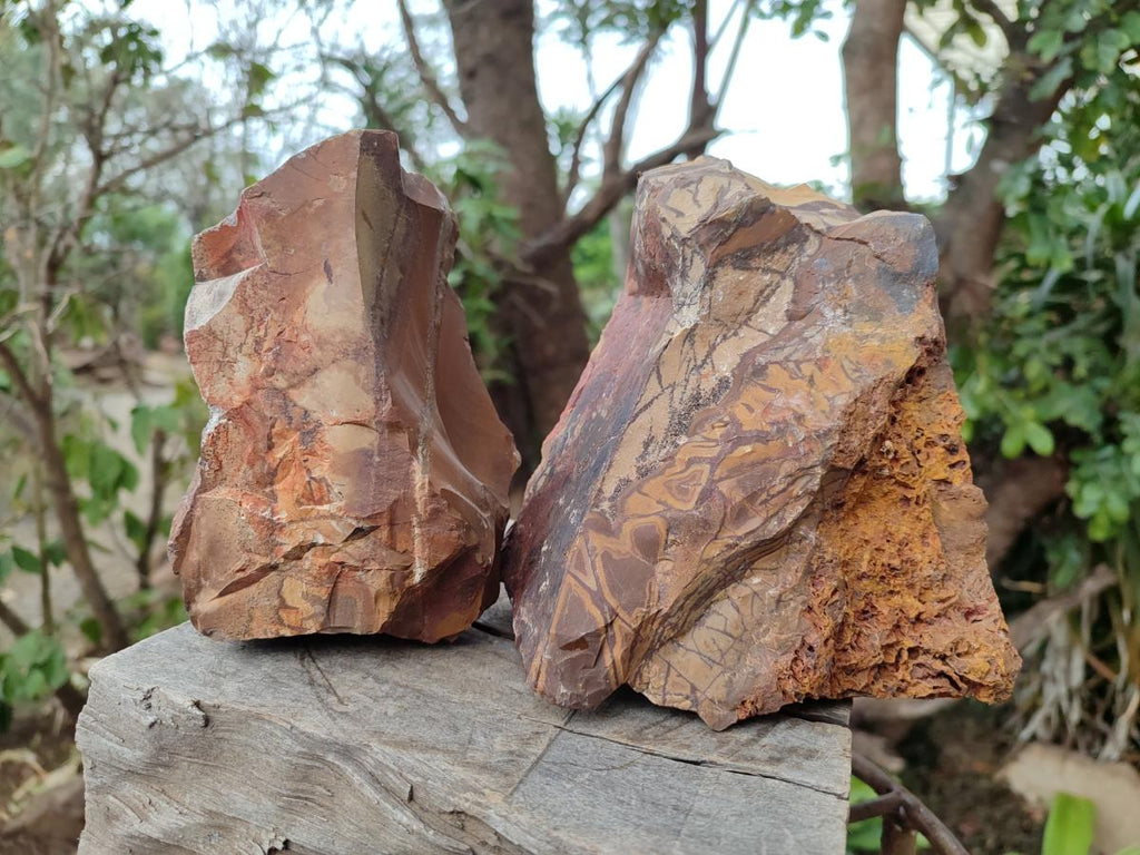 Natural Nguni Jasper Cobbed Specimens x 2 From Northern Cape, South Africa - Toprock Gemstones and Minerals 