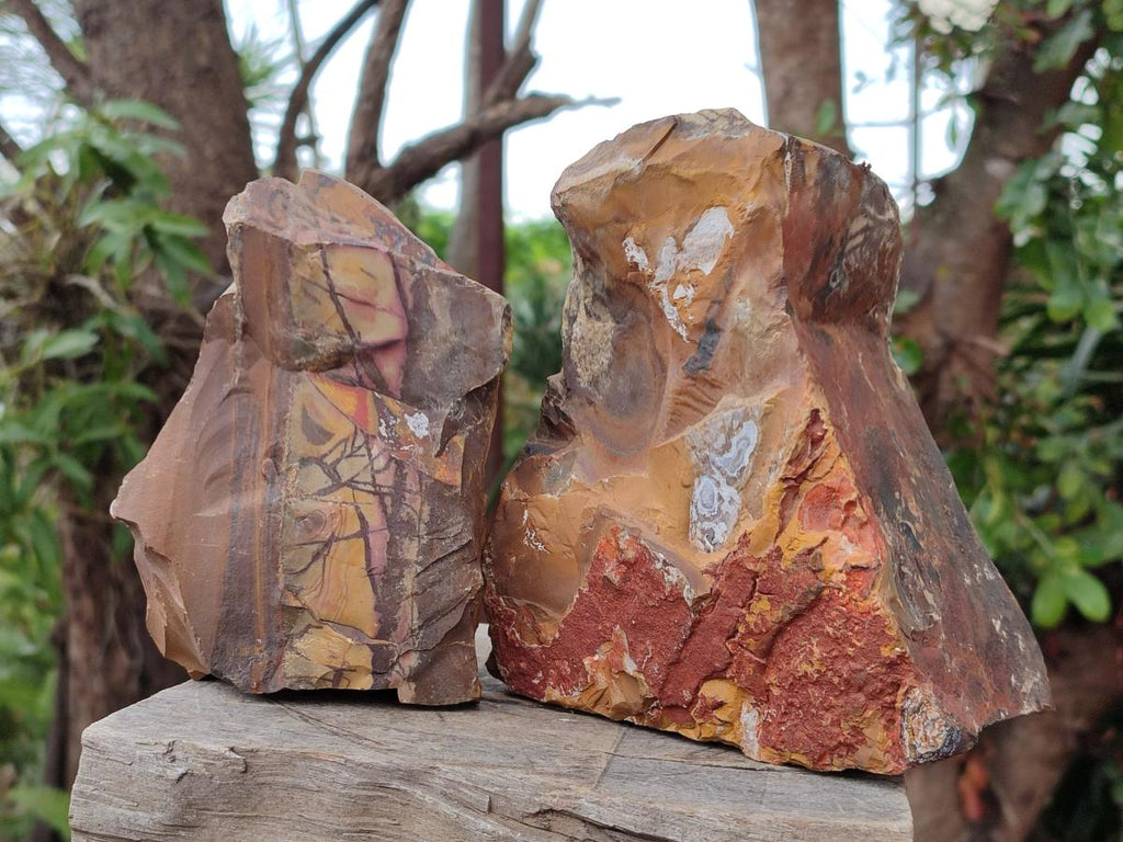 Natural Nguni Jasper Cobbed Specimens x 2 From Northern Cape, South Africa - Toprock Gemstones and Minerals 