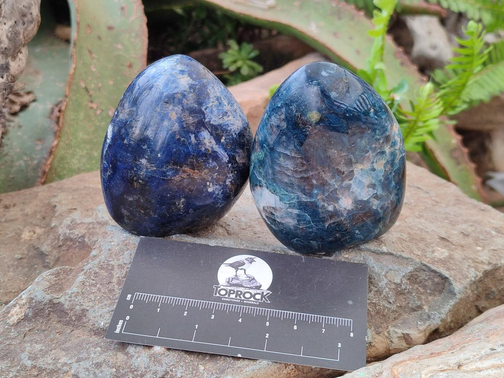 Polished Dumortierite Standing Display Pieces x 6 From Madagascar - Toprock Gemstones and Minerals 