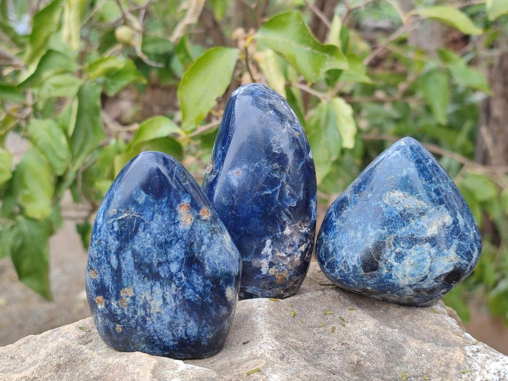 Polished Dumortierite Standing Display Pieces x 6 From Madagascar - Toprock Gemstones and Minerals 
