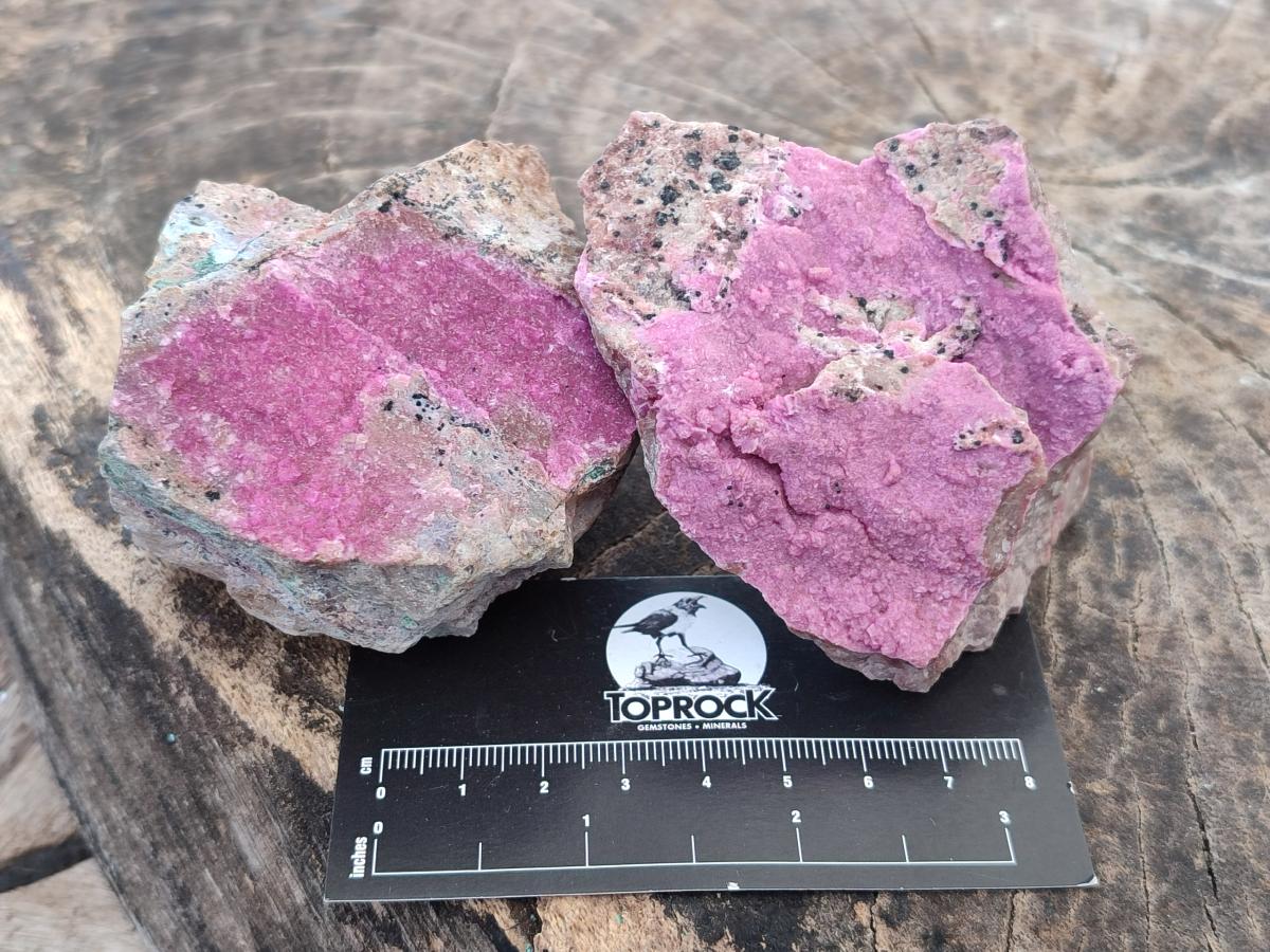 Natural Salrose Cobaltoan Dolomite Specimens with Heterogenite x 6 From Kakanda, Congo - Toprock Gemstones and Minerals 