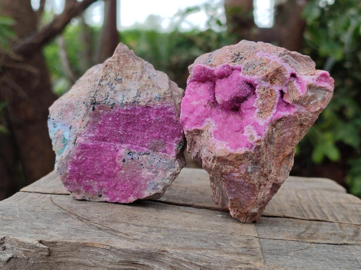 Natural Salrose Cobaltoan Dolomite Specimens with Heterogenite x 6 From Kakanda, Congo - Toprock Gemstones and Minerals 