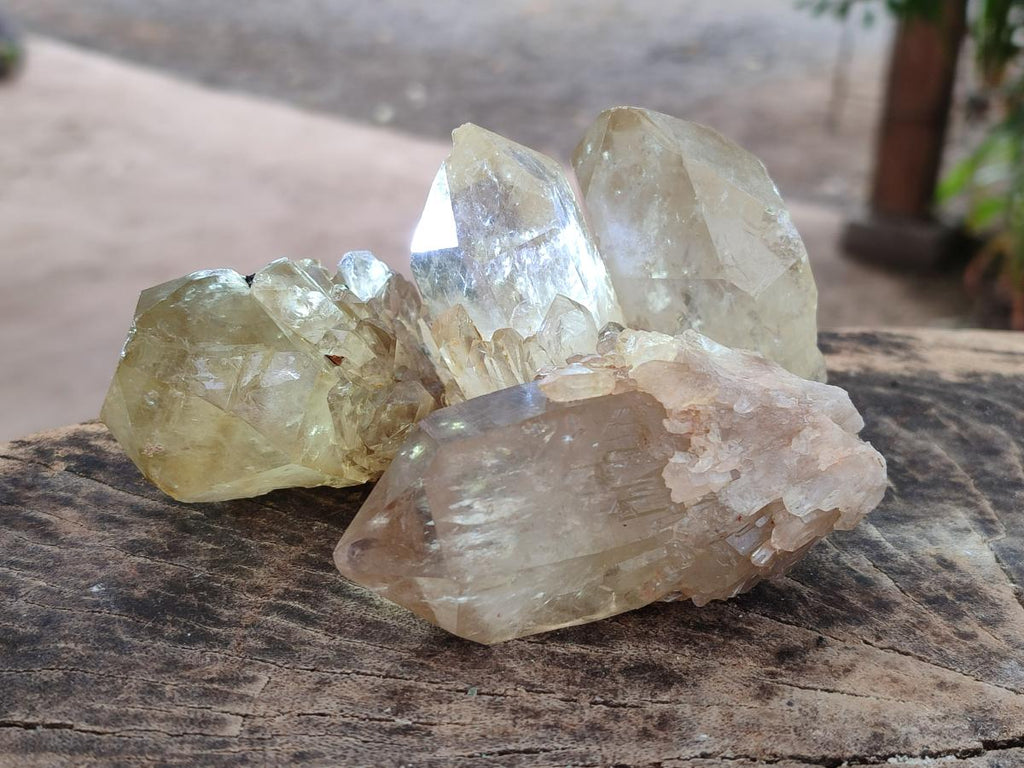 Natural Smokey Clear and Citrine Luena Quartz Crystals x 12 From Luena, Congo - Toprock Gemstones and Minerals 