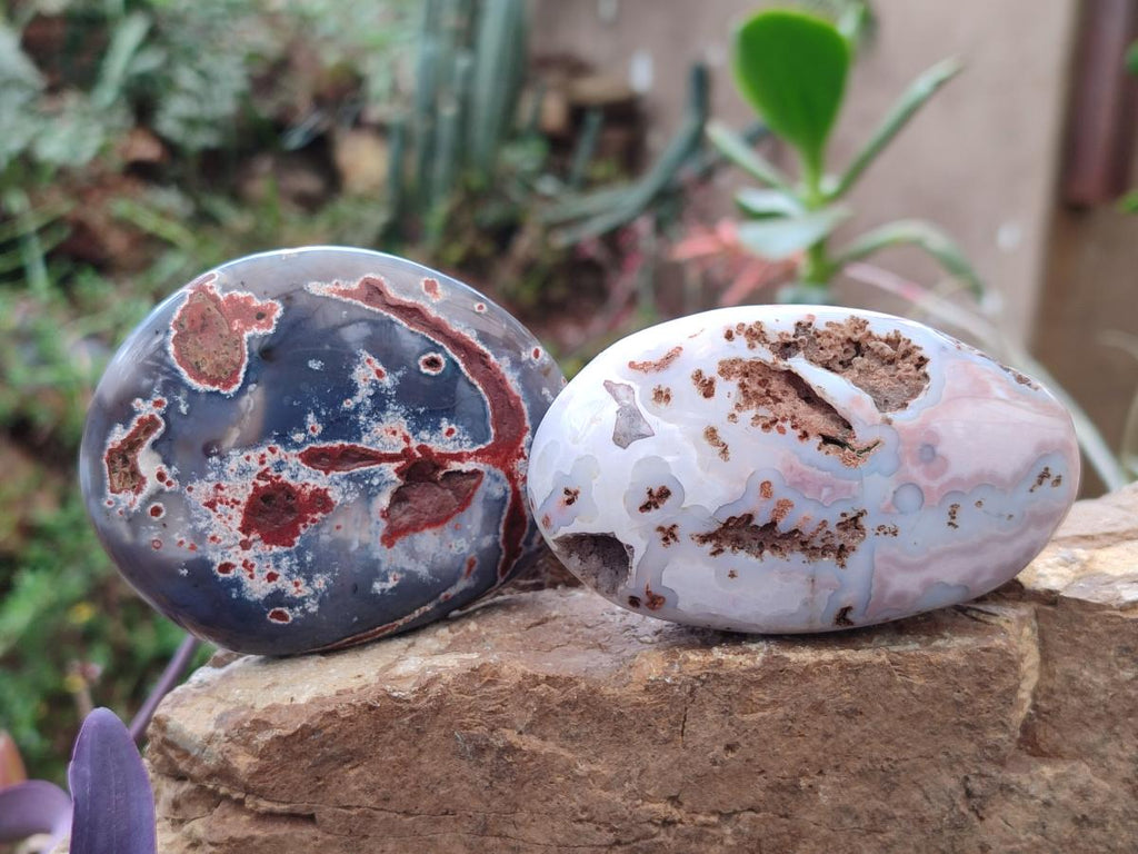 Polished and Natural Large Red Shashe River Agate Free Forms x 12 From Shashe River, Zimbabwe - Toprock Gemstones and Minerals 