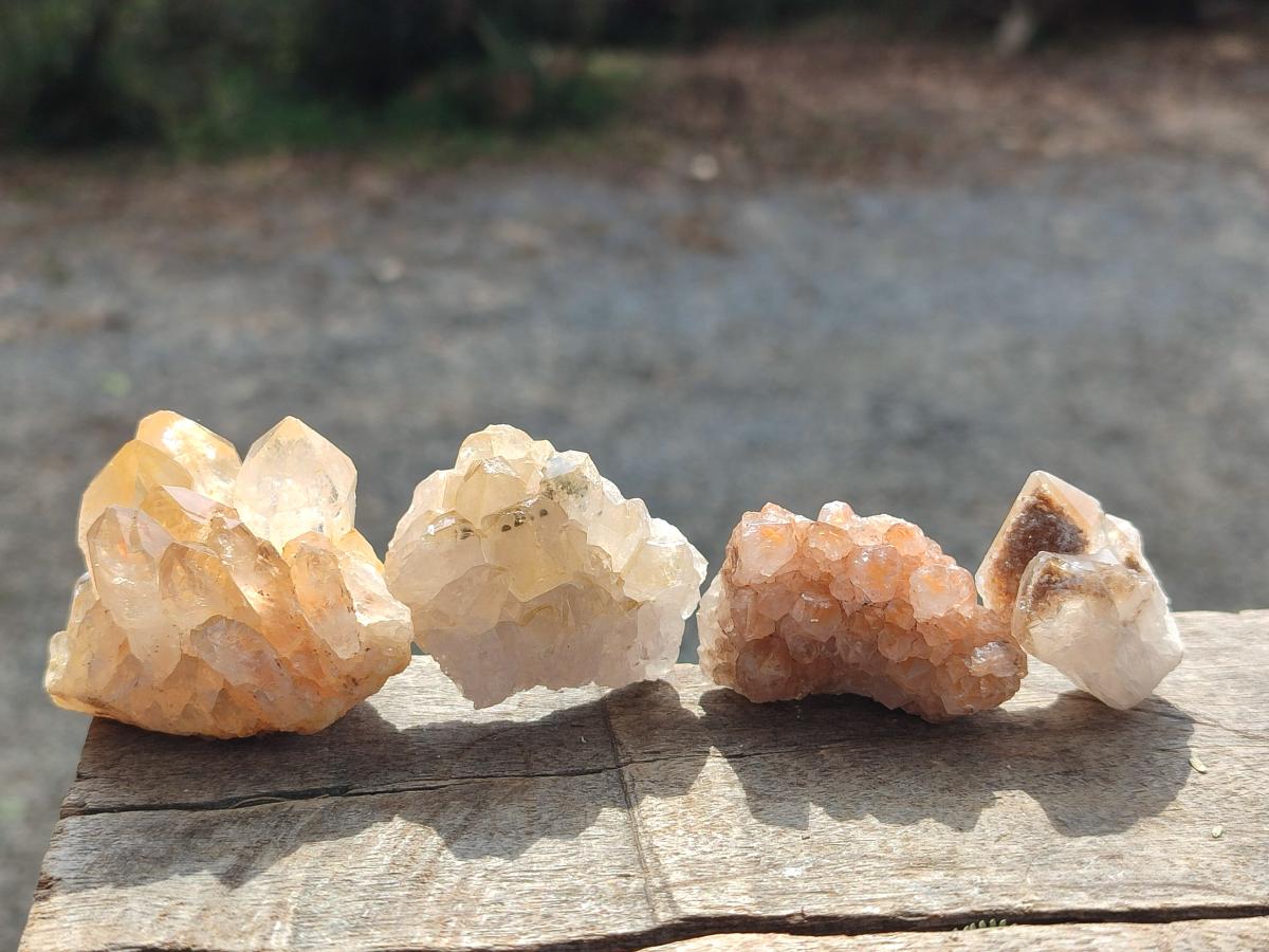 Natural Golden Limonite Quartz Clusters x 70 From Solwezi, Zambia - Toprock Gemstones and Minerals 