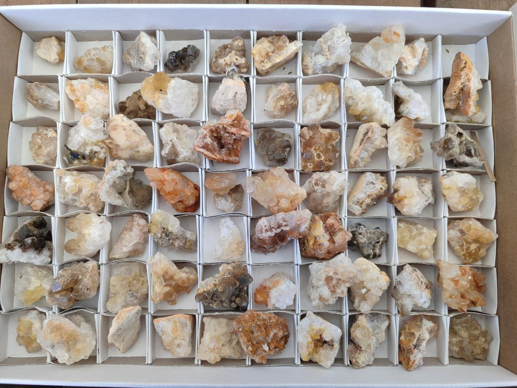 Natural Golden Limonite Quartz Clusters x 70 From Solwezi, Zambia - Toprock Gemstones and Minerals 