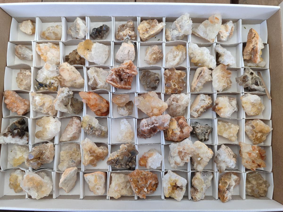 Natural Golden Limonite Quartz Clusters x 70 From Solwezi, Zambia - Toprock Gemstones and Minerals 